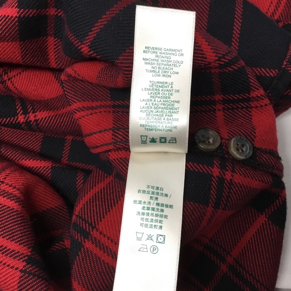 Roots Canada Buffalo Check Plaid Lumberjack Flannel Shirt Elbow Patches Size S - Picture 13 of 13